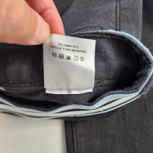 Veronica Beard Black Kate 10” Skinny Striped Waistband SZ 29 Denim Jeans - Picture 13 of 15